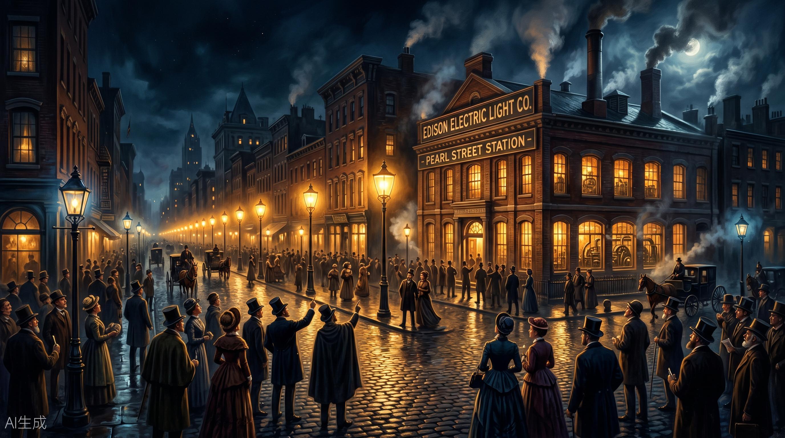 Edison's Pearl Street Station historical illustration